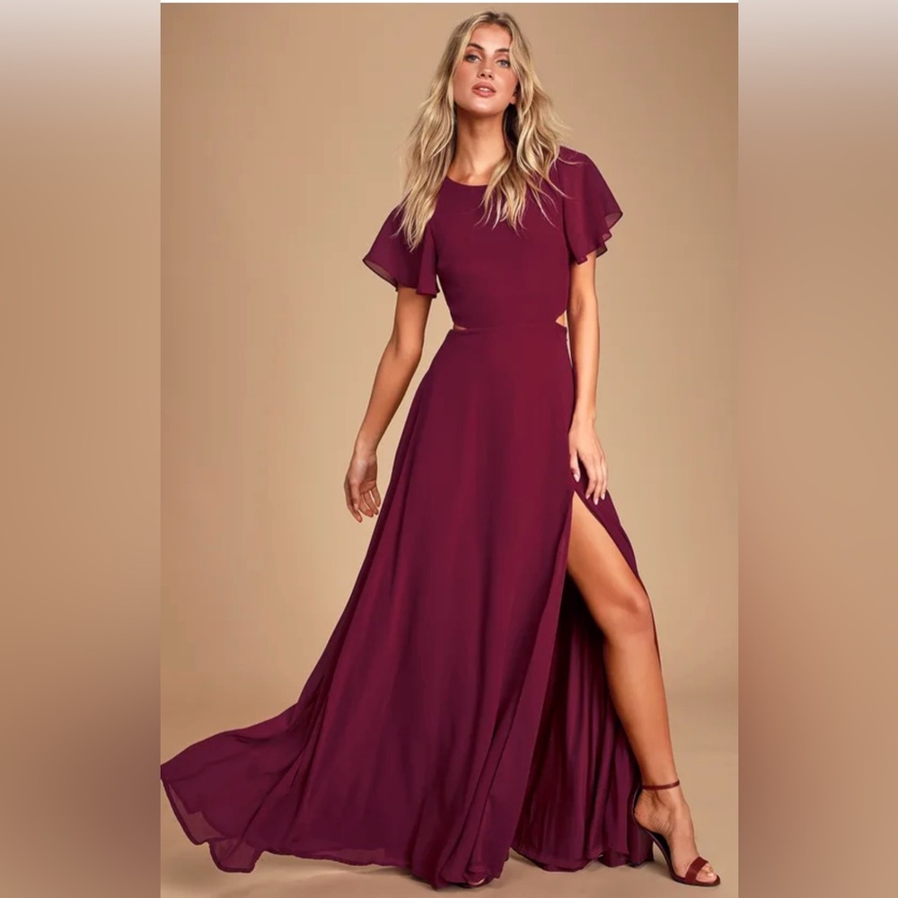 Lulu's Burgundy Maxi Dress